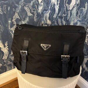 Prada 11" Nylon Messenger Bag